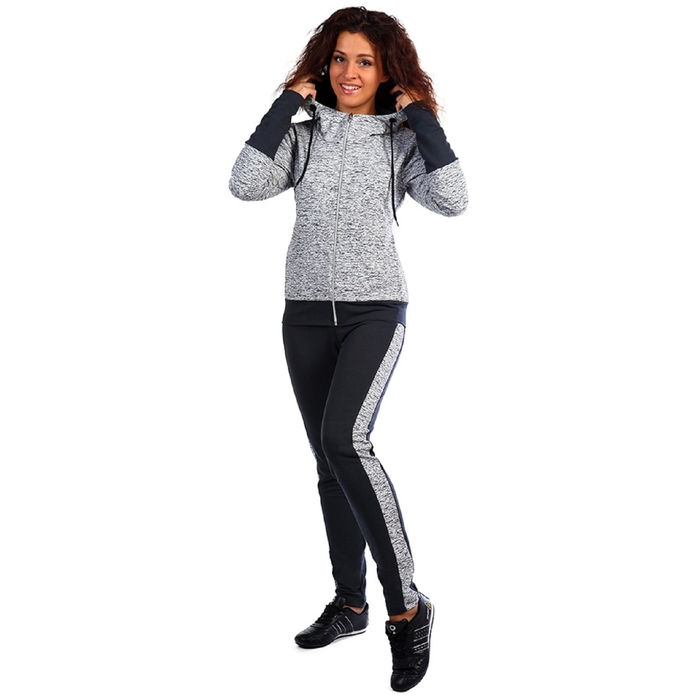 Костюм спортивный женский Асти серый, р-р 52