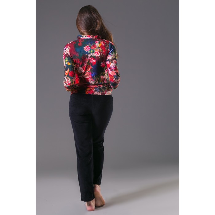 Костюм женский велюровый Влада цветы МИКС, р-р 42