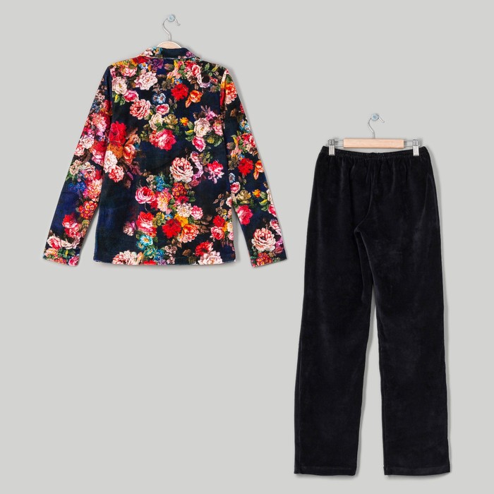 Костюм женский велюровый Влада цветы МИКС, р-р 42