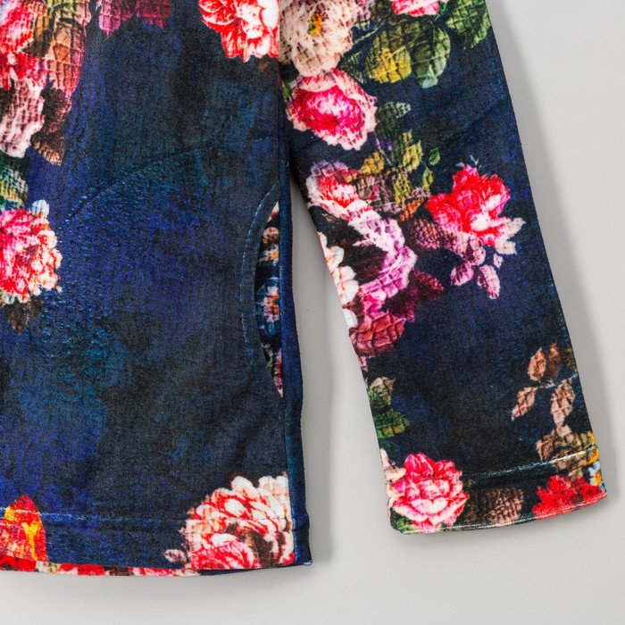 Костюм женский велюровый Влада цветы МИКС, р-р 44