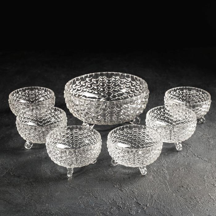 Набор салатников "Облака", 7 шт: 18х9 см, 6 шт 10х6 см