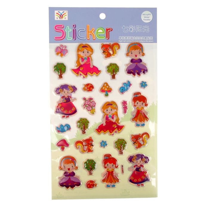 Наклейка пластик мягкая "Девочки" МИКС 26х15 см