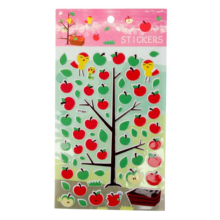 Наклейка пластик "Деревья" МИКС 26х14,5 см