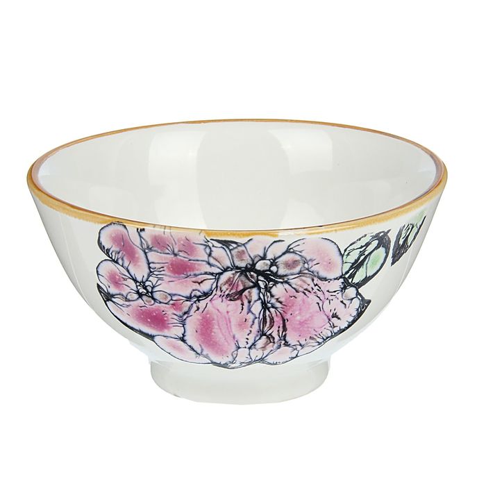 Миска 300 мл "Муран. Розовый пион" 12х6,5 см