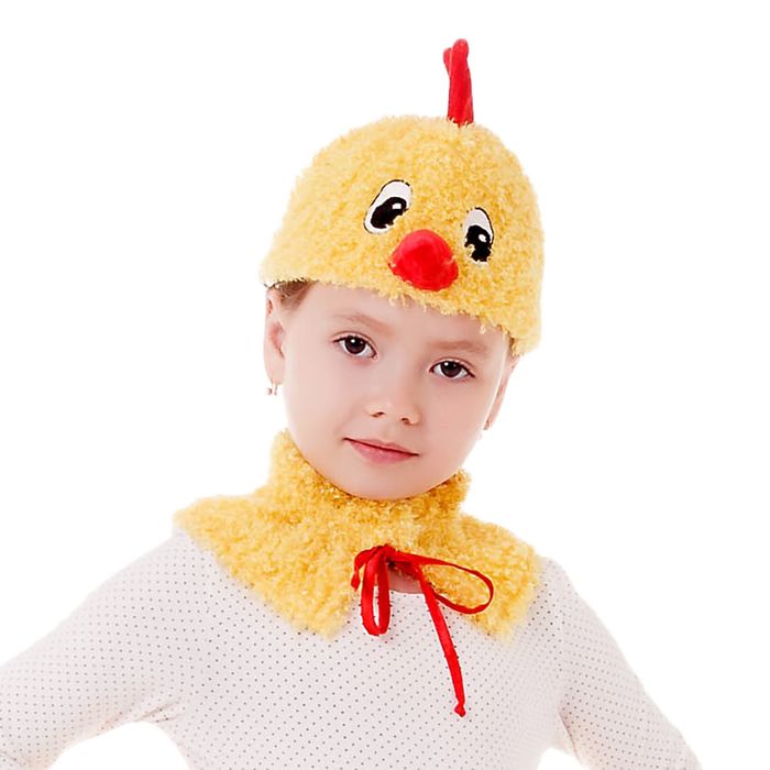 Комплект "Цыпленок" шапка, воротник. Размер шапки 52-55