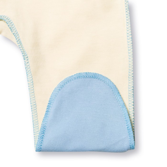 Ползунки детские, рост 44-50 см, цвет молочный/голубой E055002K50_М