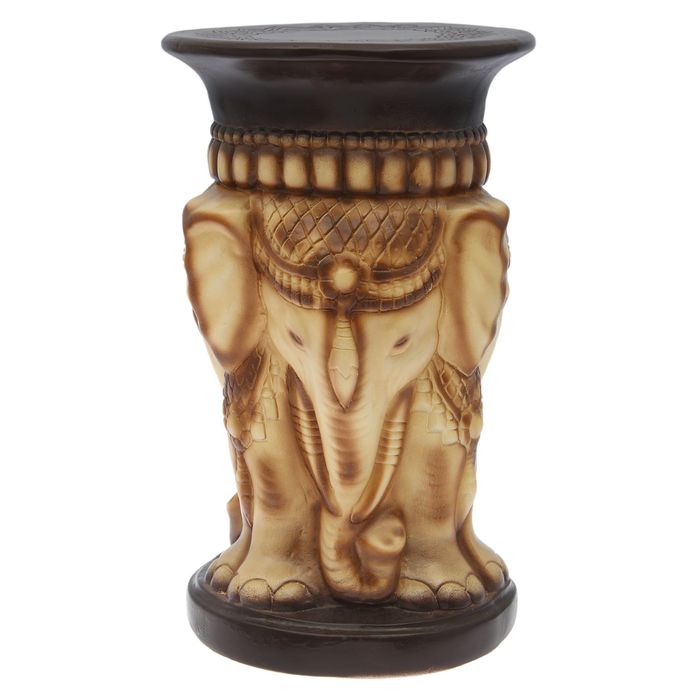 Подставка декоративная "Индийский слон ", бежевый, 29 х29 х 50 см