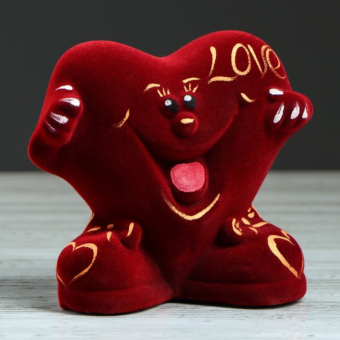 Копилка "Сердце" малое, флок