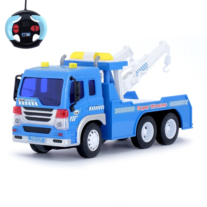 Машина радиоуправляемая "Эвакуатор", световые эффекты, работает от батареек, масштаб 1:16