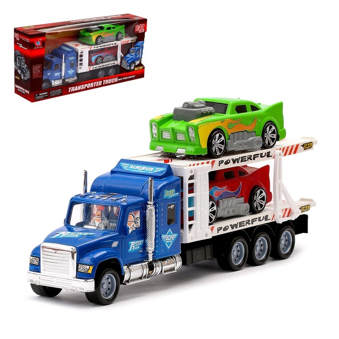 Грузовик инерционный "Автовоз", масштаб 1:32 цвета:МИКС