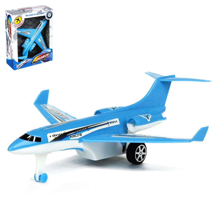 Самолёт инерционный "Лайнер", цвета МИКС