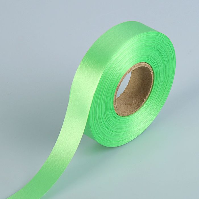 Лента для декора и подарков,светло-зеленая, 2 см х 45 м