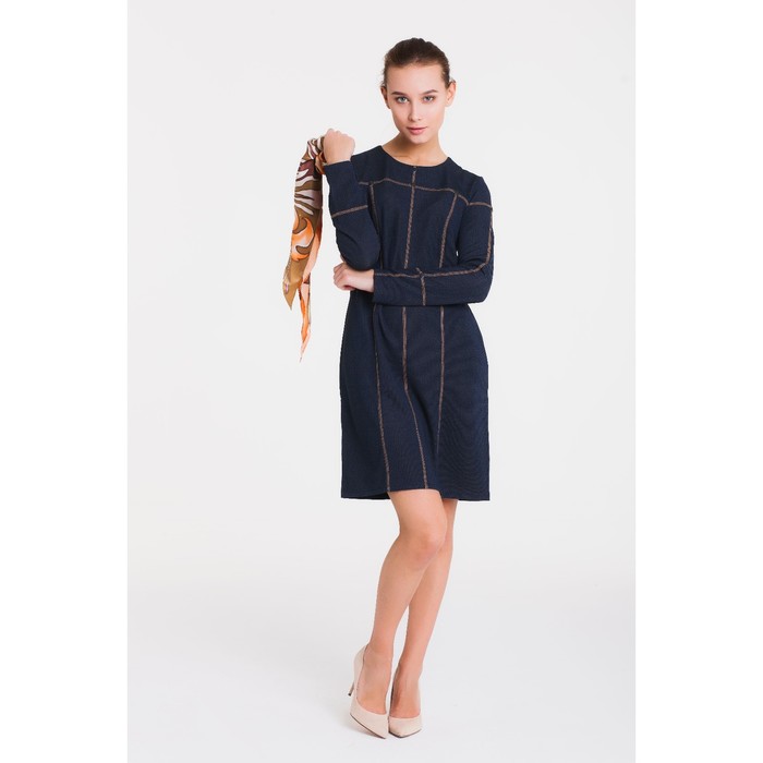 Платье 5560, размер 46, рост 164 см, цвет синий