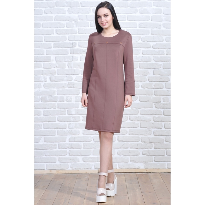 Платье 5569, размер 44, рост 164 см, цвет коричневый
