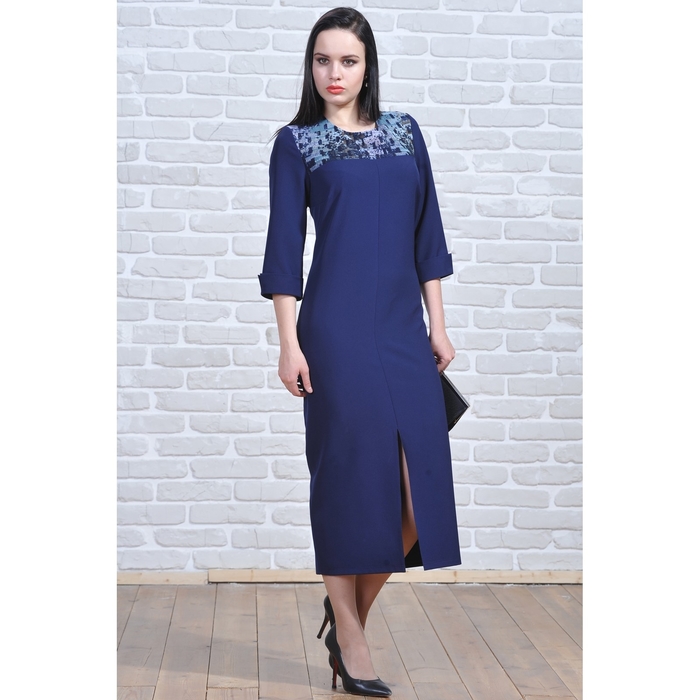 Платье 5604, размер 50, рост 164 см, цвет синий
