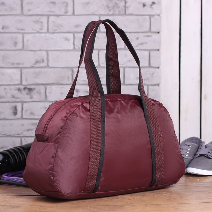 Сумка спортивная 50*13*25, 1 отдел на молнии, бордо