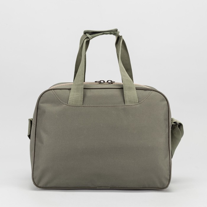 Сумка спортивная, отдел на молнии, наружный карман, длинный ремень, цвет хаки