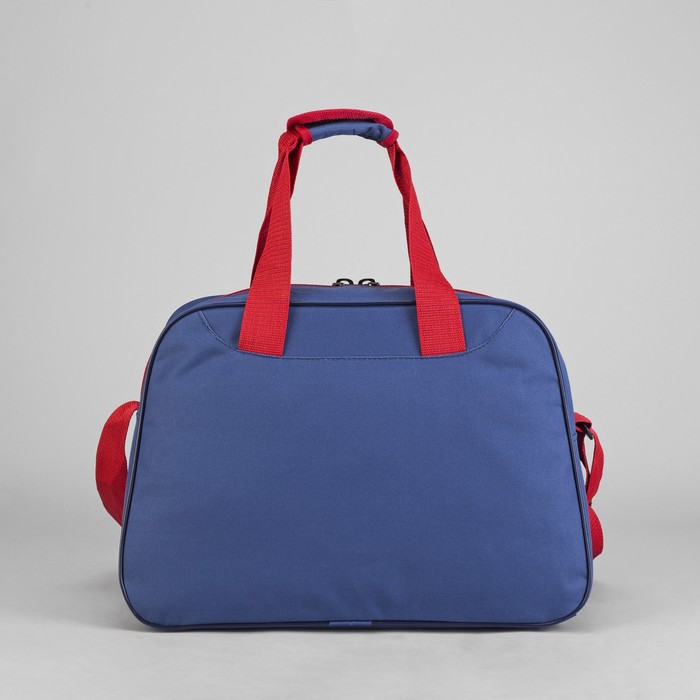 Сумка спортивная 44*23*30, 1 отдел на молнии, н/карман, длинный ремень, синий