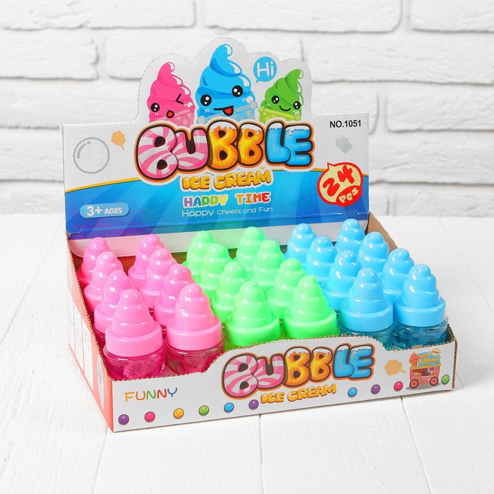 Мыльные пузыри "Мороженка", 40 мл, цвета МИКС