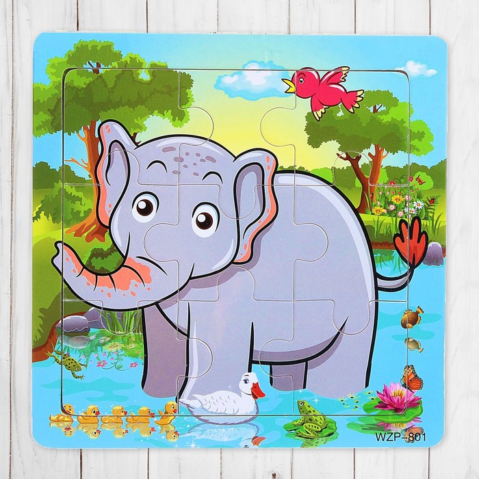 Пазл малый "Слон", 9 элементов