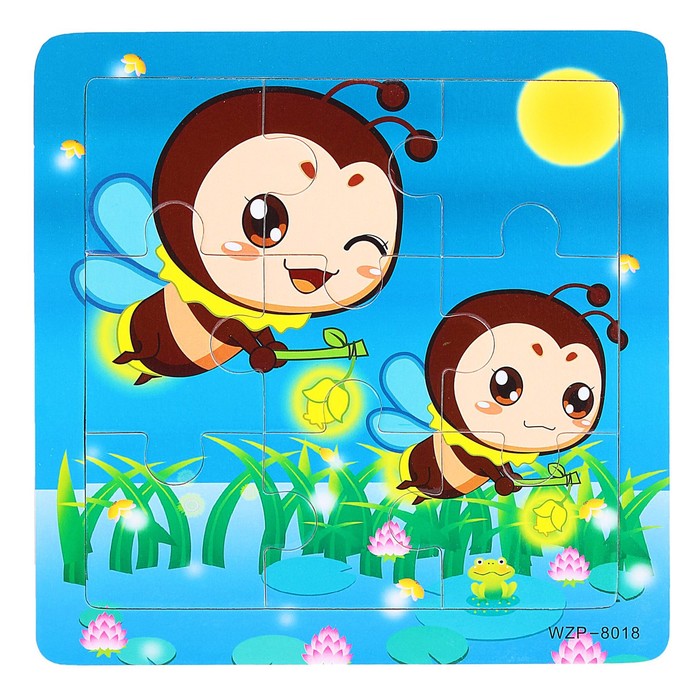 Пазл малый "Пчелки", 9 элементов