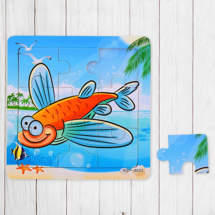 Пазл малый "Рыбка", 9 элементов