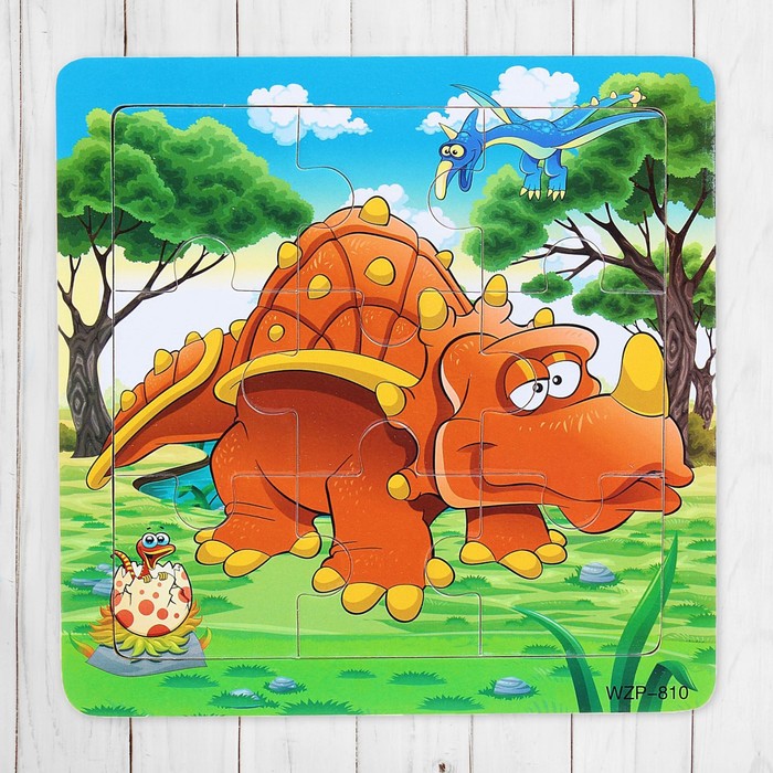 Пазл малый "Стиракозавр", 9 элементов