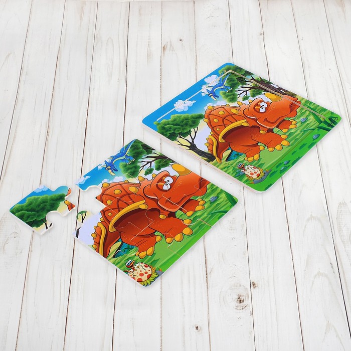 Пазл малый "Стиракозавр", 9 элементов