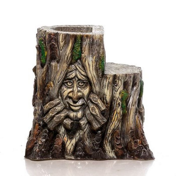 Фигурное кашпо "Пень слушатель"