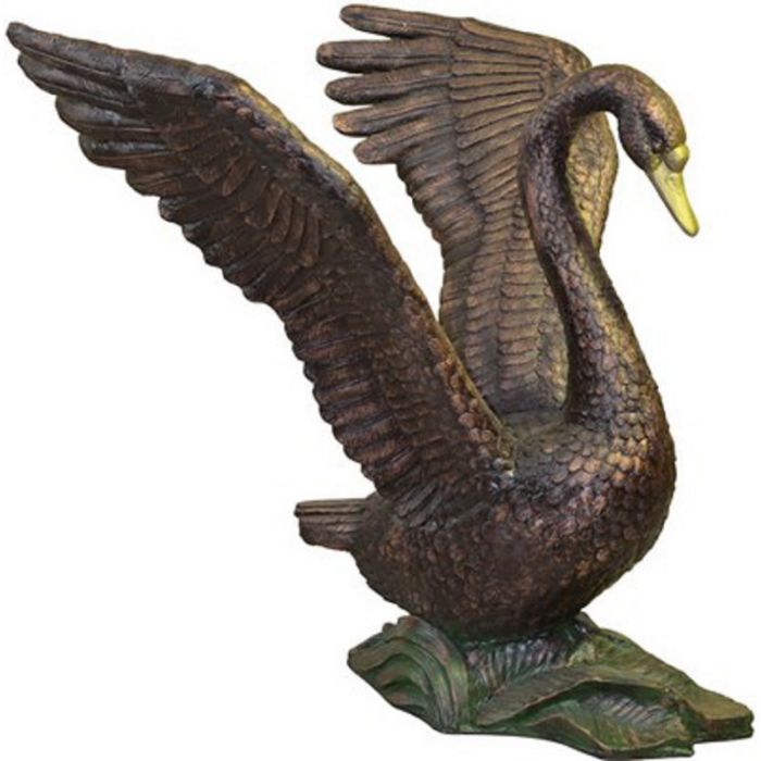 Садовая фигура "Лебедь" под бронзу