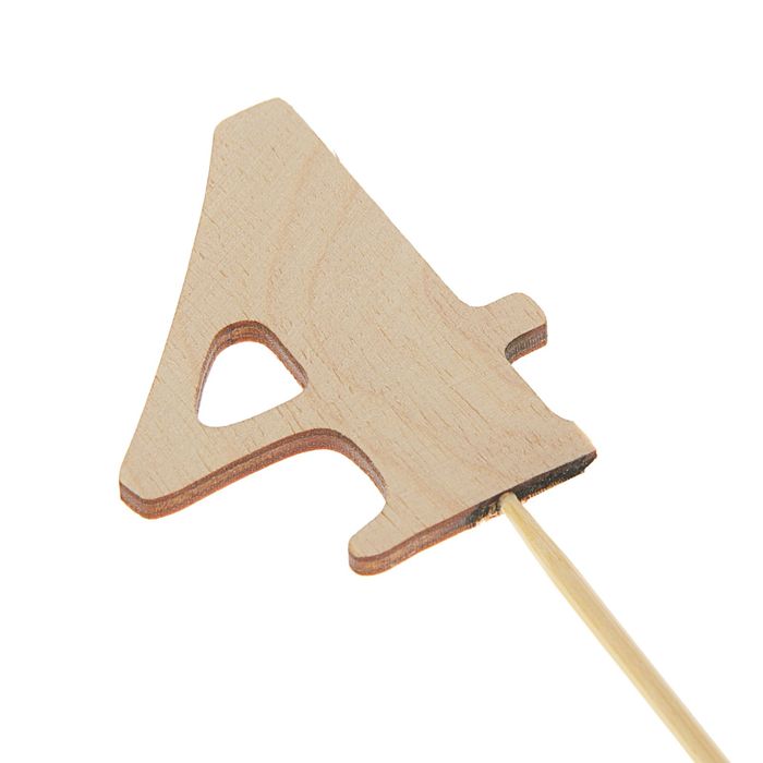 Топпер цифра "4", 6.5 х 5 см