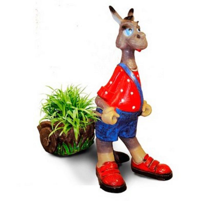 Садовая фигура "Ослик с телегой"