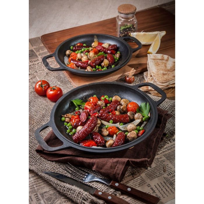 Сковорода порционная 26 см, с двумя ручками