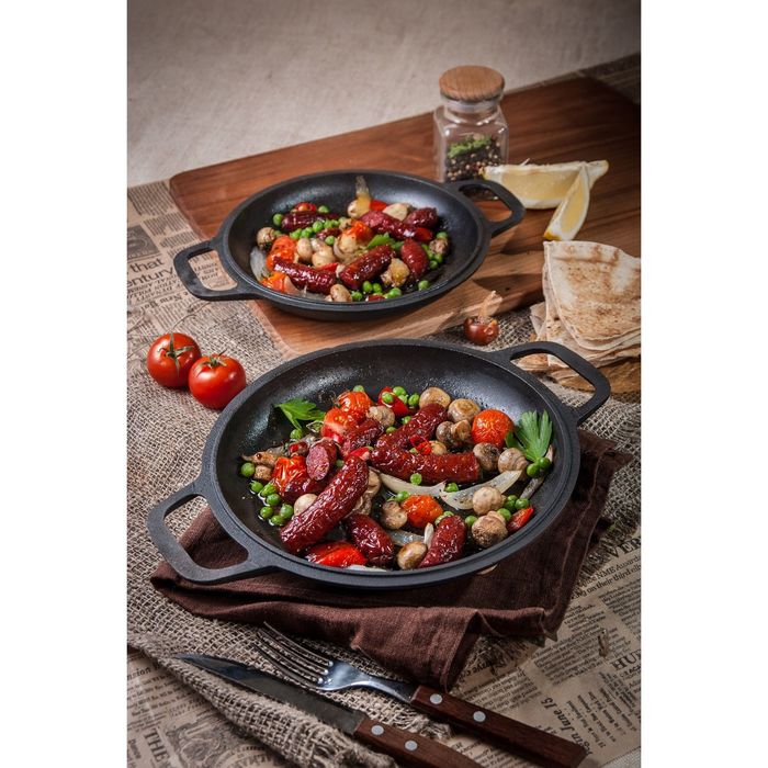 Сковорода порционная 26 см, с двумя ручками