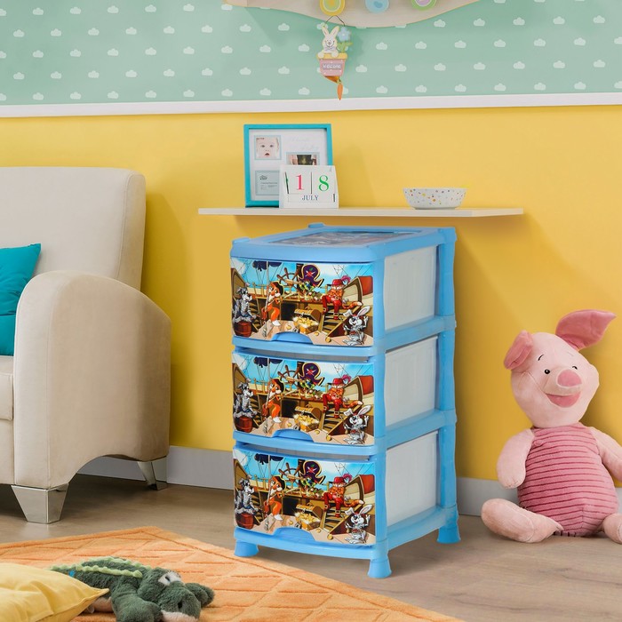 Комод 3-х секционный "Пираты"