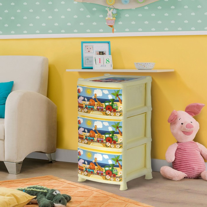 Комод 3-х секционный "Паровозик"