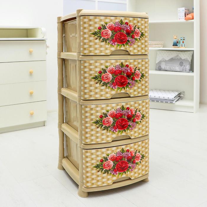 Комод 4 секции "Букет"