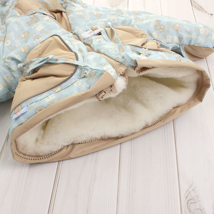 Конверт-комбинезон "Зимушка ", рост 74-80 см, цвет голубой 13012