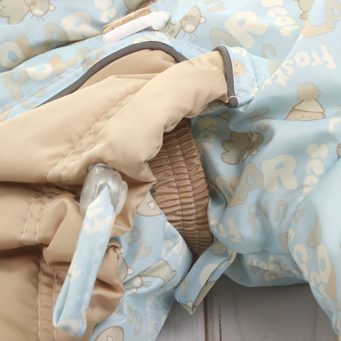 Конверт-комбинезон "Зимушка ", рост 74-80 см, цвет голубой 13012