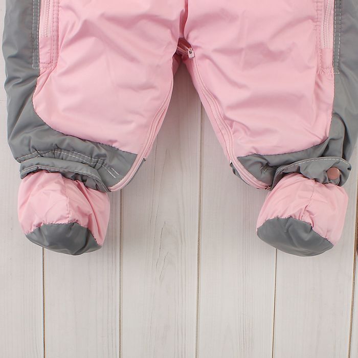 Комбинезон-трансформер меховой "Кроха", рост 86 см, цвет розовый 13256_М