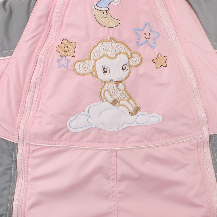 Комбинезон-трансформер меховой "Кроха", рост 86 см, цвет розовый 13256_М