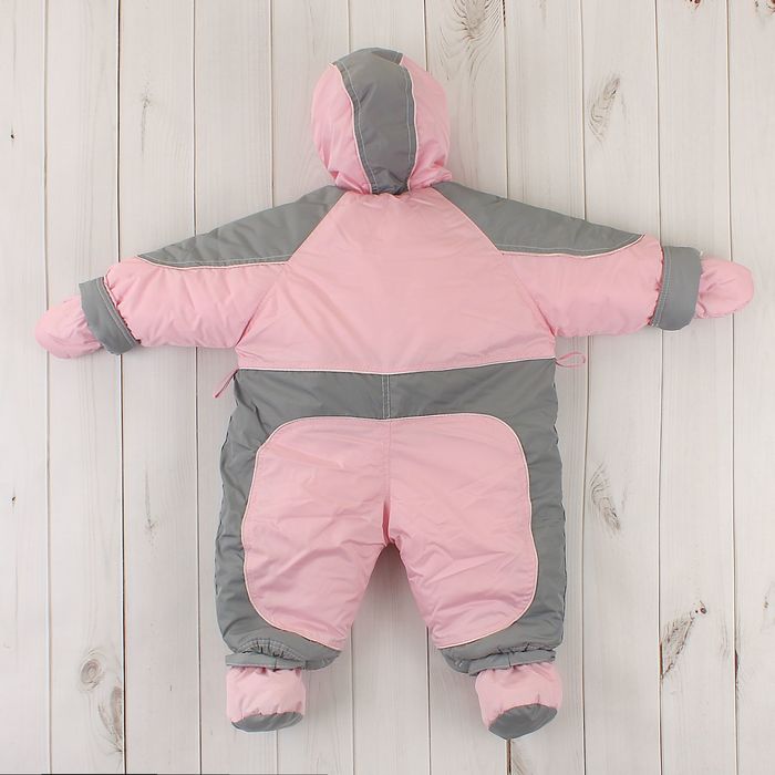 Комбинезон-трансформер меховой "Кроха", рост 86 см, цвет розовый 13256_М