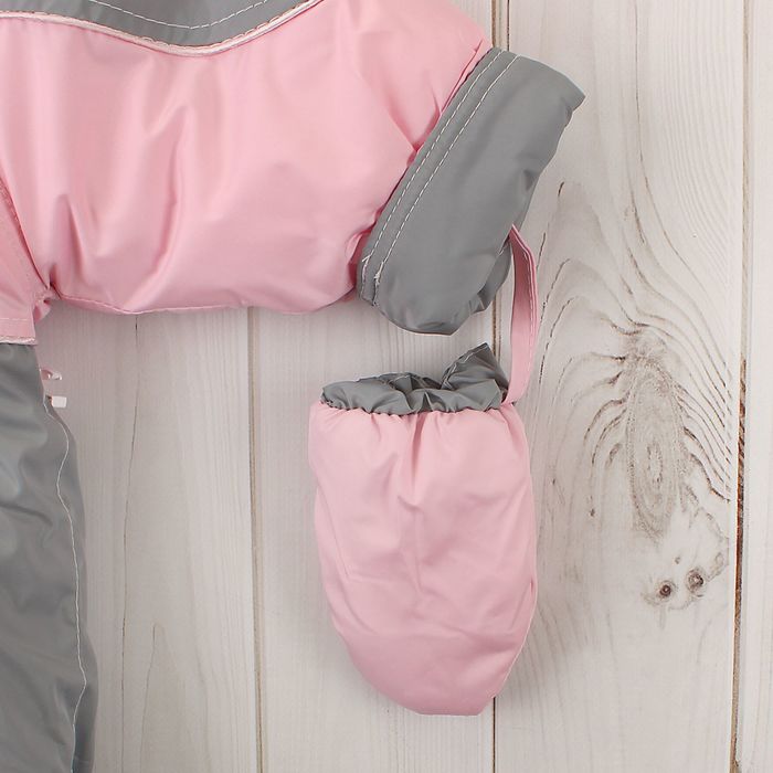 Комбинезон-трансформер меховой "Кроха", рост 86 см, цвет розовый 13256_М