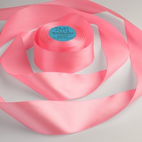 Лента атласная, 50 мм × 33 ± 2 м, цвет розовый №005