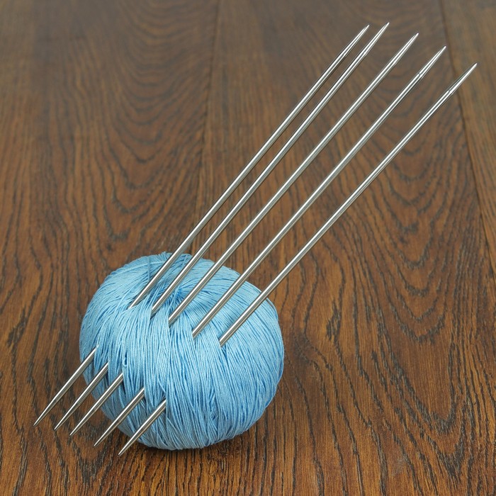 Спицы для вязания чулочные, d=3мм, 20см, 5шт