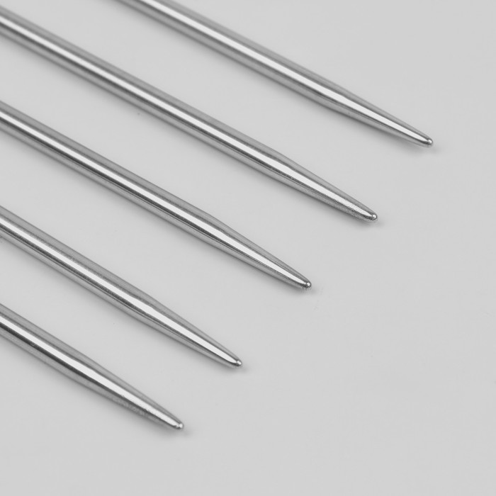 Спицы для вязания чулочные, d=3,5мм, 20см, 5шт