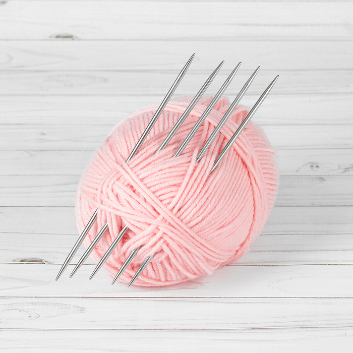 Спицы для вязания чулочные, d=4мм, 20см, 5шт