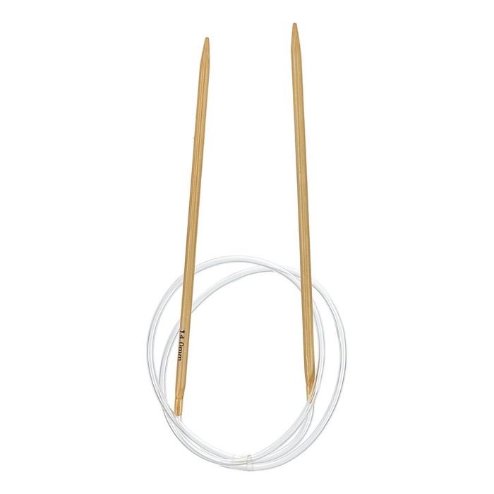 Спицы для вязания, круговые, d=4мм, 80см