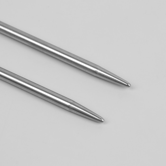 Спицы для вязания, круговые, с металлической леской, d=5мм, 80см