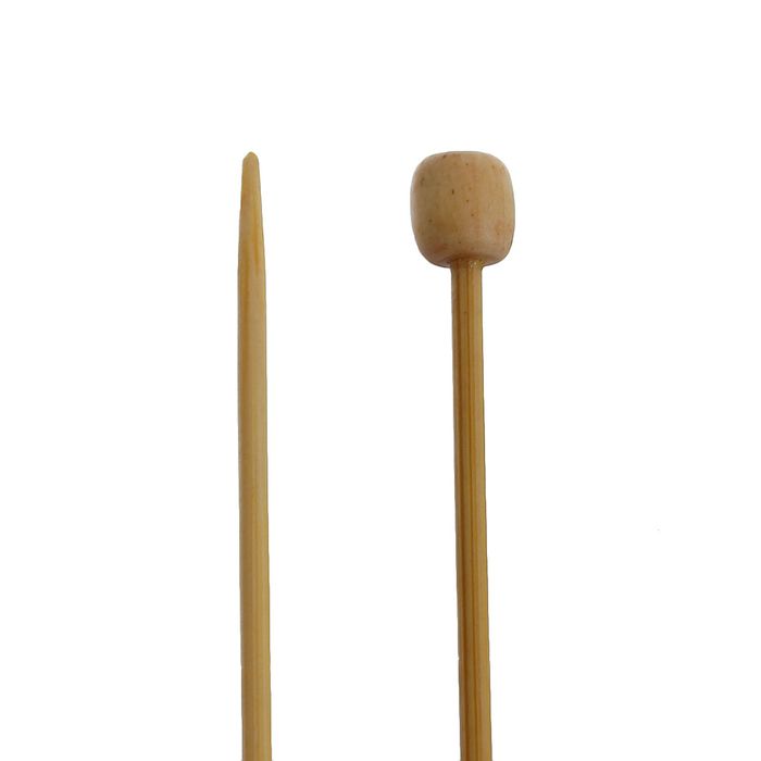Спицы для вязания, прямые, наконечник, d=2мм, 35см, 2шт